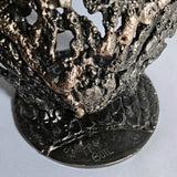 Coquilles Saint Jacques 10-24 - Sculpture 3 coquilles en dentelle bronze et acier