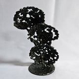 Coquilles Saint Jacques 10-24 - Sculpture 3 coquilles en dentelle bronze et acier