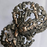 Coquilles Saint Jacques 10-24 - Sculpture 3 coquilles en dentelle bronze et acier