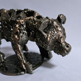 Ours 102-23 - Sculpture animalière métal Ours en dentelle acier bronze