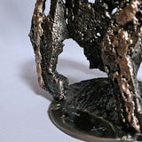 Ours 102-23 - Sculpture animalière métal Ours en dentelle acier bronze