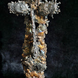 Acteur de l'ombre 4 - Sculpture visage dentelle métal acier bronze