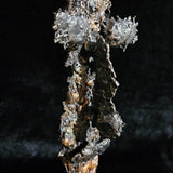 Acteur de l'ombre 4 - Sculpture visage dentelle métal acier bronze