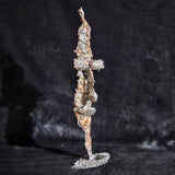 Acteur de l'ombre 4 - Sculpture visage dentelle métal acier bronze