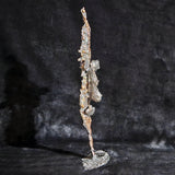 Acteur de l'ombre 4 - Sculpture visage dentelle métal acier bronze