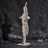 Acteur de l'ombre 4 - Sculpture visage dentelle métal acier bronze