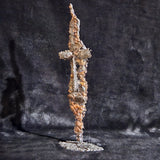 Acteur de l'ombre 4 - Sculpture visage dentelle métal acier bronze