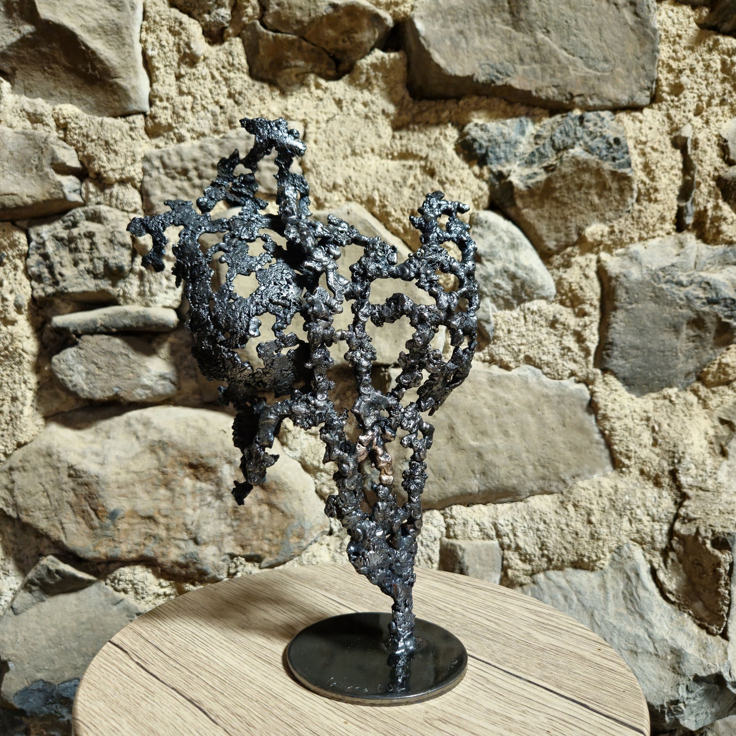 Pavarti Silence- Sculpture corps femme dentelle metal acier bronze