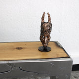 Masque Africain Mercredi 43-23- Sculpture metal série de 7 masques semainiers sénégal