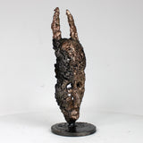 Masque Africain Mercredi 43-23- Sculpture metal série de 7 masques semainiers sénégal