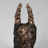 Masque Africain Mercredi 43-23- Sculpture metal série de 7 masques semainiers sénégal