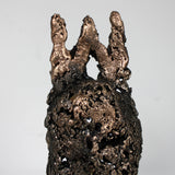 Masque Africain Jeudi 44-23- Sculpture metal série de 7 masques semainiers sénégal