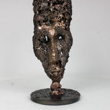 Masque Africain Jeudi 44-23- Sculpture metal série de 7 masques semainiers sénégal