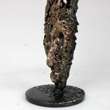 Masque Africain Samedi 46-23- Sculpture metal série de 7 masques semainiers sénégal