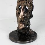 Masque Africain Dimanche 47-23- Sculpture metal série de 7 masques semainiers sénégal