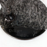 Pavarti Incertitude - Sculpture métal Corps femme dentelle acier et laiton