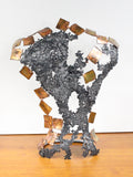 Kouros Ceylan - Sculpture Dos en Bronze et Acier - Buil