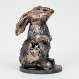 Lapin 16-22 - sculpture animal metal - Lapin bronze et acier