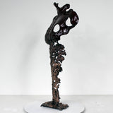 Pavarti Poppy - Sculpture corps de femme en dentelle Bronze, Acier et verre - Buil
