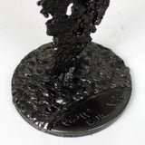 Flamme Rhinoceros 34-22 - Sculpture animal métal - tête rhinoceros sur flamme dentelle métal