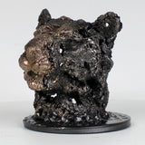 Tete lion 35-23 - Sculpture animaliere dentelle metal - Tete de lion bronze et acier