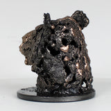 Tete lion 35-23 - Sculpture animaliere dentelle metal - Tete de lion bronze et acier