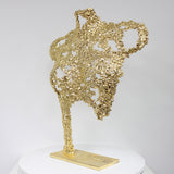 Belisama Etincelante - Sculpture bustier femme dentelle or