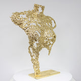 Belisama Etincelante - Sculpture bustier femme dentelle or