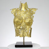 Belisama Jocaste - Sculpture buste femme dentelle bronze et Or - Buil