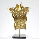 Belisama Jocaste - Sculpture buste femme dentelle bronze et Or - Buil