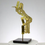 Belisama Jocaste - Sculpture buste femme dentelle bronze et Or - Buil