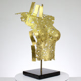 Belisama Jocaste - Sculpture buste femme dentelle bronze et Or - Buil