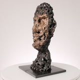 Un Roc - Sculpture tête métal dentelle acier, bronze -  Head metal artwork - lace steel bronze - Buil