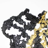 Pavarti Eclaircissement - Sculpture bustier femme dentelle métal acier noir et feuilles or 24 carats