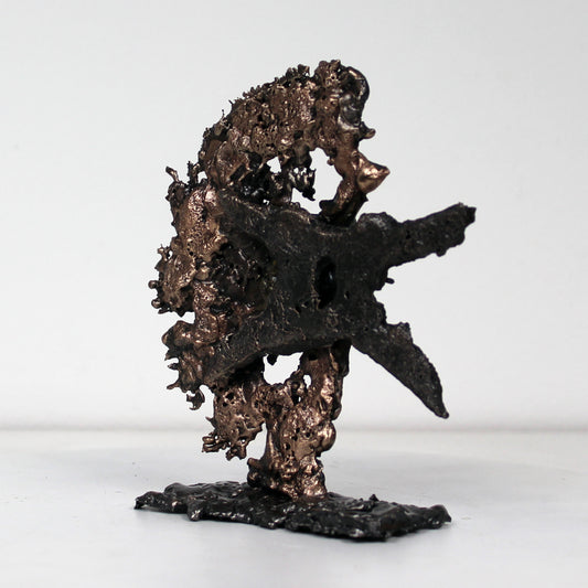 Gémeaux 19 A4 - Signe du zodiaque astrologie - Sculpture dentelle metal bronze acier