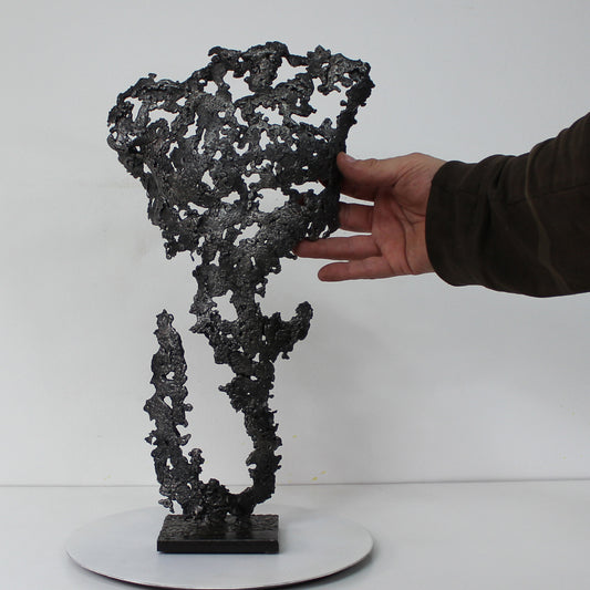 Pavarti Barong - Sculpture torse métal homme en dentelle acier - Buil