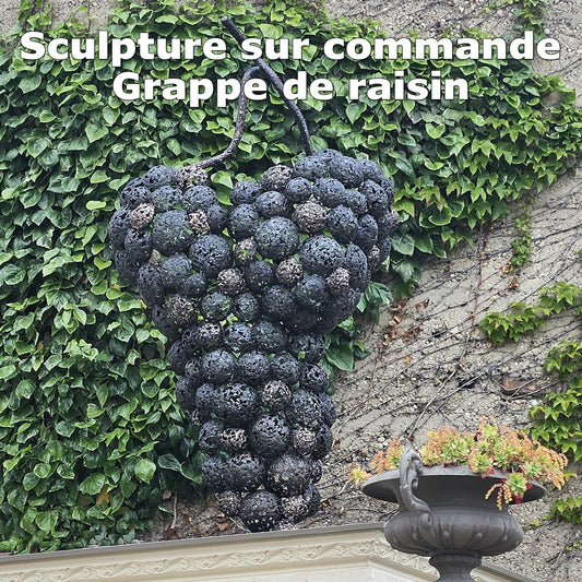 Sculpture Philippe Buil sur commande : grappe de raisin