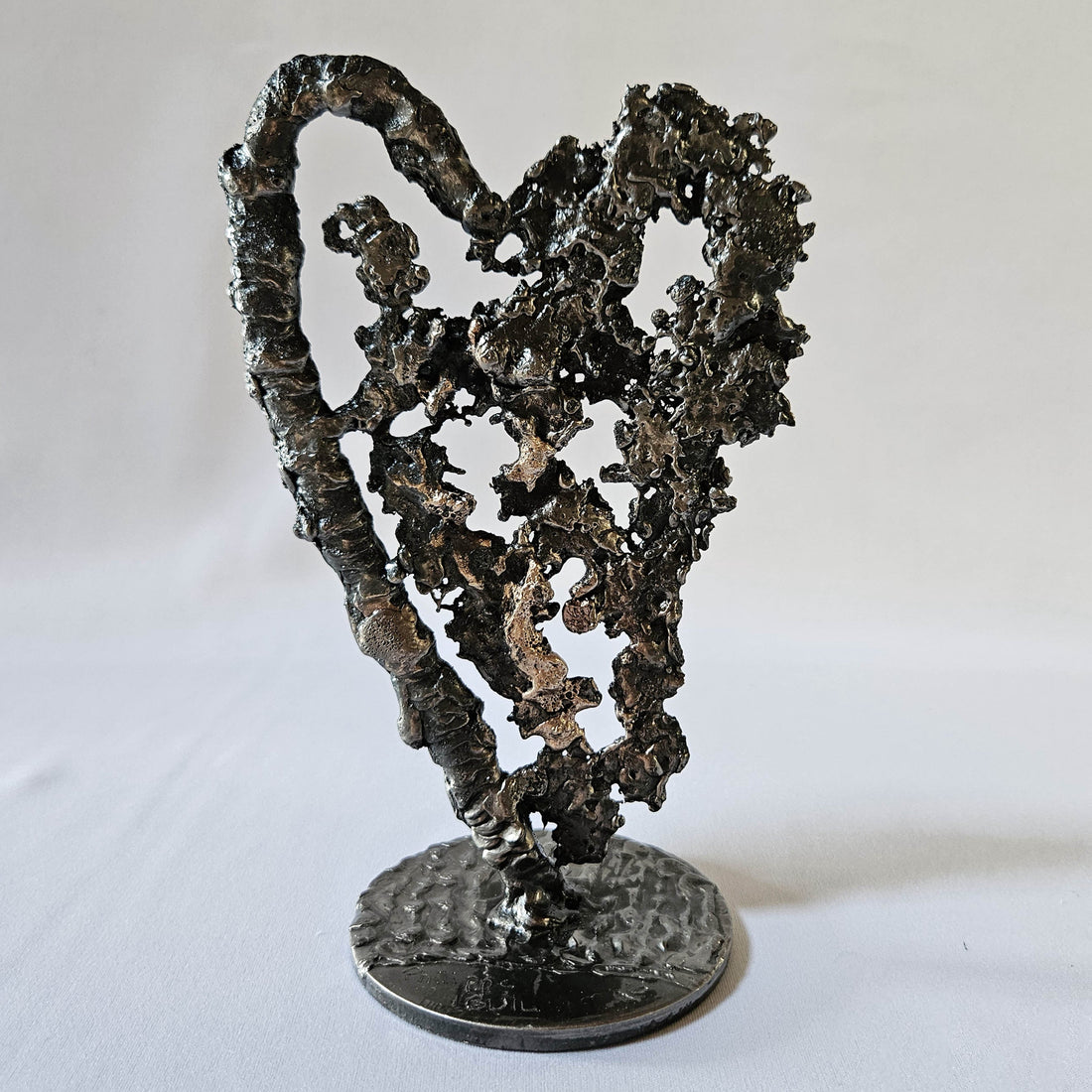 Sculpture coeur en dentelle de métal - idée cadeau Saint-Valentin