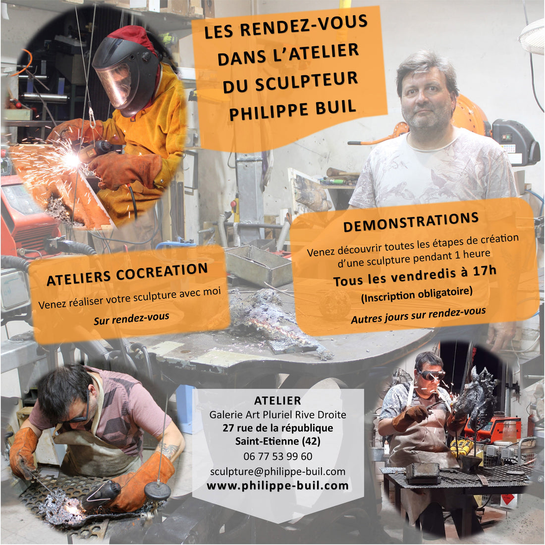 Les rendez-vous dans l'atelier du sculpteur Philippe Buil