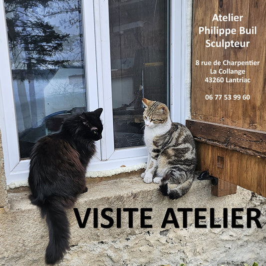 Visite atelier de sculptures en dentelle de métal de Philippe Buil