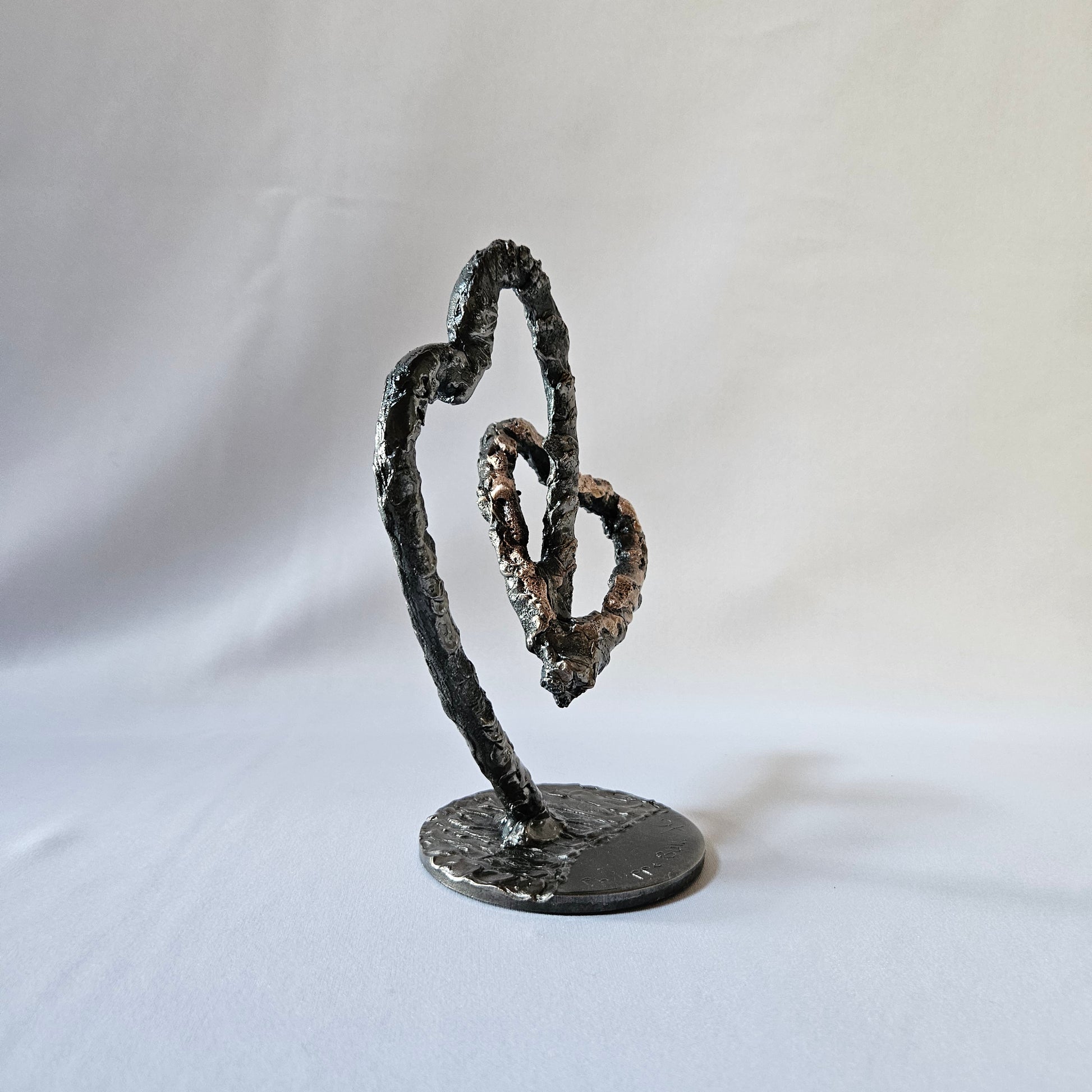 sculpture amour métal artisanale française