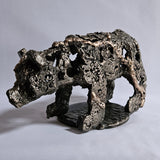 Ours 102-23 - Sculpture animalière métal Ours en dentelle acier bronze