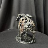 vue de dos de la sculpture éléphant en dentelle de métal acier et bronze – Philippe Buil