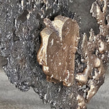 Cœur sur cœur 16-21 - Sculpture cœur bronze sur cœur dentelle métal acier et bronze