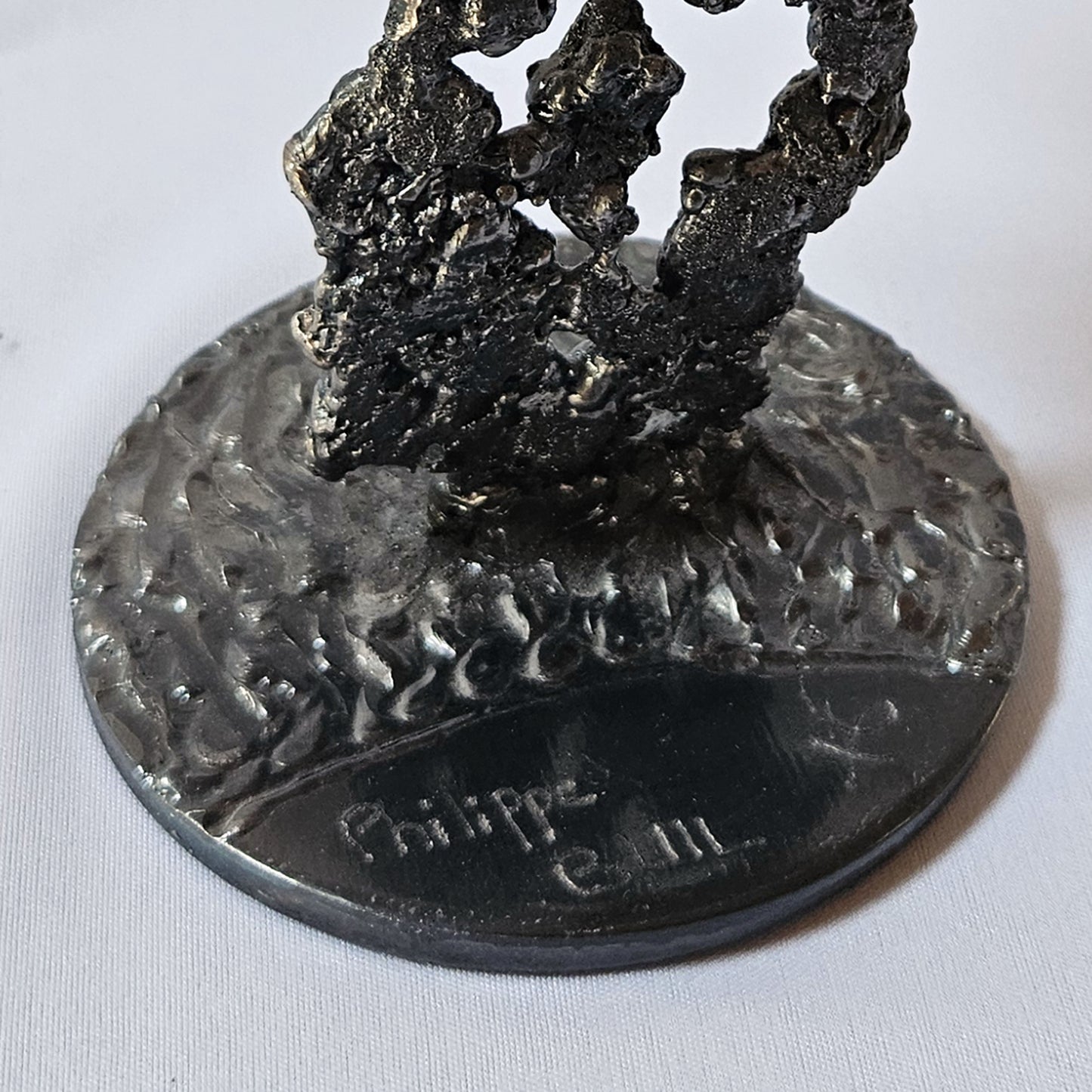 Pavarti Canada - Sculpture torse masculin dentelle métal acier et chrome