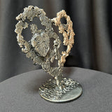 coeur en bronze et acier - dentelle de métal Philippe Buil