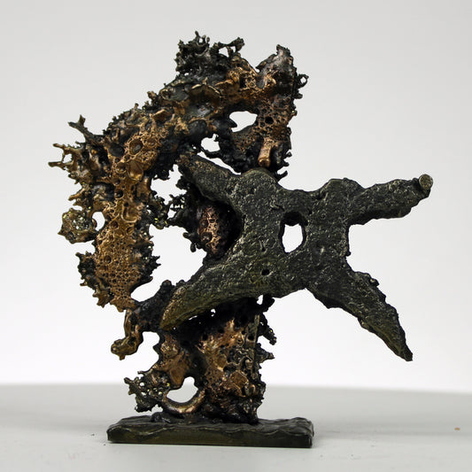 Gémeaux 18-3 - Signe du zodiaque astrologie - Sculpture dentelle metal bronze acier