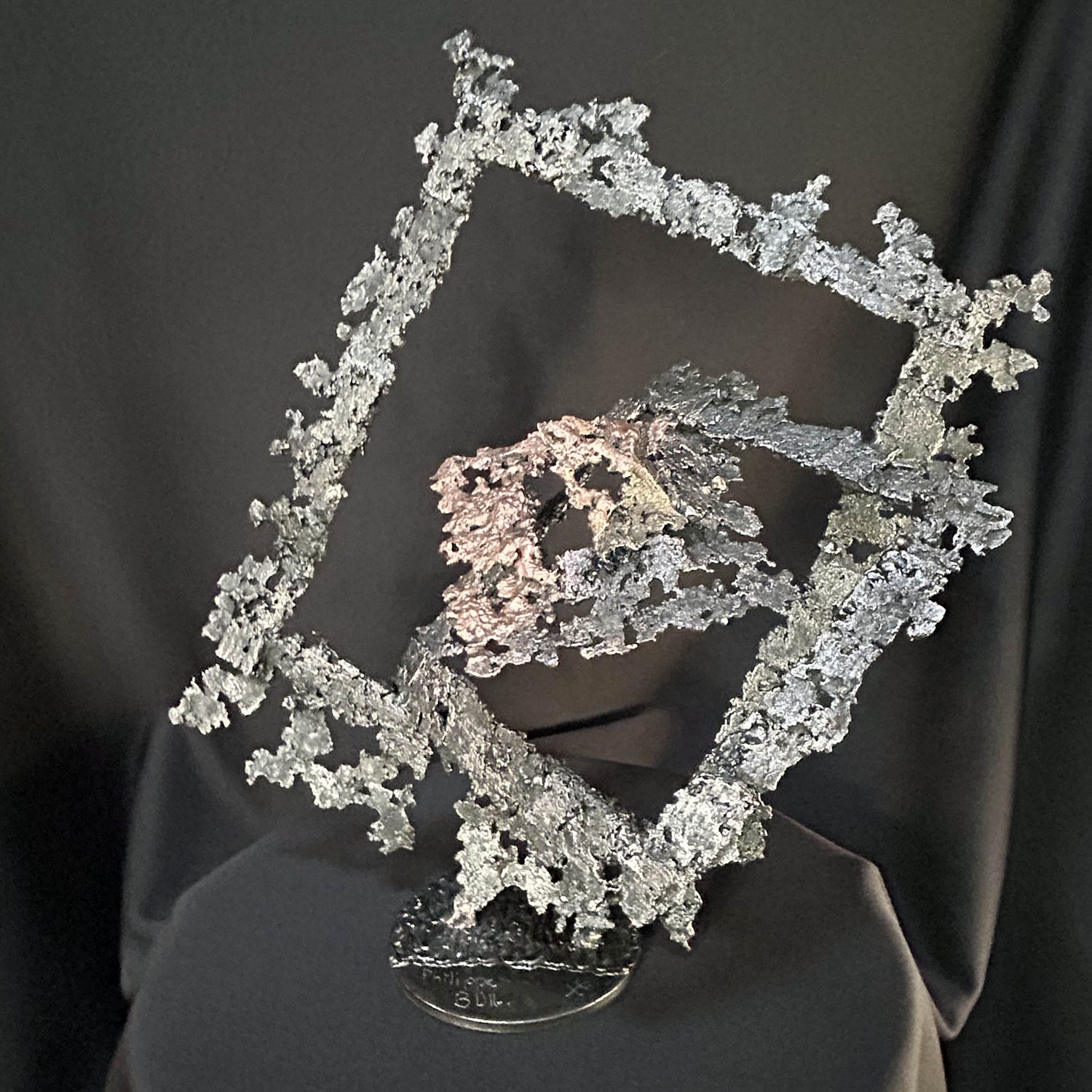 sculpture diamant métal Philippe Buil