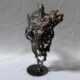 Pavarti Ambre Rouge - Sculpture corps femme dentelle metal acier bronze