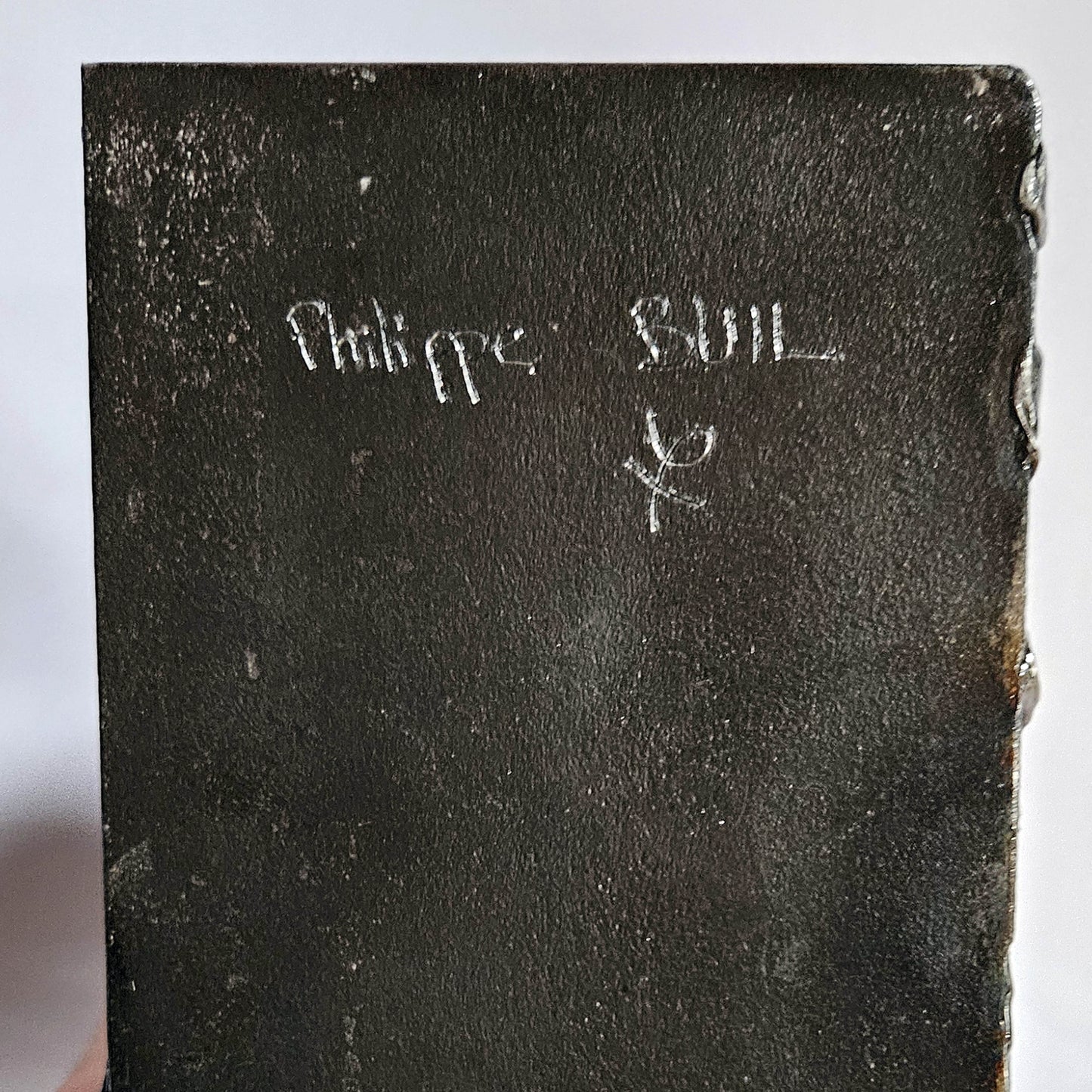 Vanité 3-24 - Sculpture crane metal dentelle acier et bronze